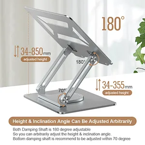 360 degree rotating thickened metal aluminium adjustable foldable laptop stand